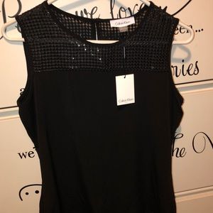 NWT Calvin Klein Black Blouse